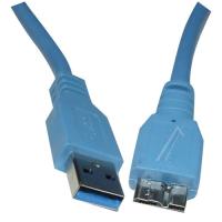 USB3.0-Kabel Typ-A Stecker /Typ-B Micro Stecker 5,0M Blau
