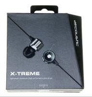 X-Treme Premium Inohrhörer, Metallgehäuse, schwarz-silber