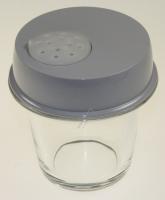 Glass Jar & Lid Grey FP931