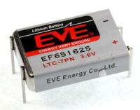 3,6V-750MAH Batterie Lithium, Ltc-7PN, U-Lötpins Eve EF651625