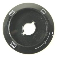 H20-15-100-017 Plastic Knob Frame Black Wyth Serygraph