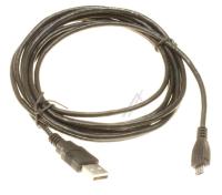 USB2.0-Kabel Typ-A Stecker /Typ-B Micro Stecker 3,0M, schwarz